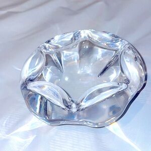 Orrefors Stella Polaris Crystal Bowl Made in Sweden Mid Century MCM Pristine EUC